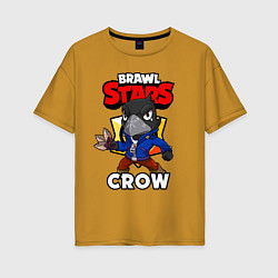 Женская футболка оверсайз BRAWL STARS CROW