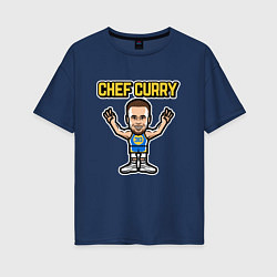 Футболка оверсайз женская Chef Curry, цвет: тёмно-синий