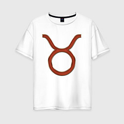 Женская футболка оверсайз Телец Taurus