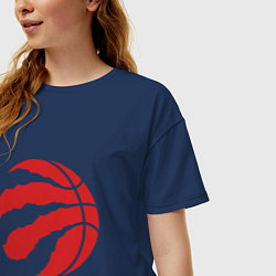 Футболка оверсайз женская Toronto Raptors, цвет: тёмно-синий — фото 2