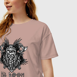 Футболка оверсайз женская Где Варяги - там напряги!, цвет: пыльно-розовый — фото 2