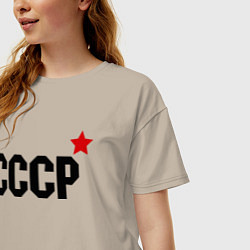 Футболка оверсайз женская СССР, цвет: миндальный — фото 2