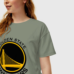 Футболка оверсайз женская GOLDEN STATE WARRIORS, цвет: авокадо — фото 2