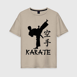 Футболка оверсайз женская Karate craftsmanship, цвет: миндальный