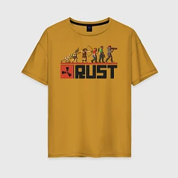 Женская футболка оверсайз Evolution Rust
