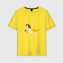 Женская футболка оверсайз Николас Кейдж в банане