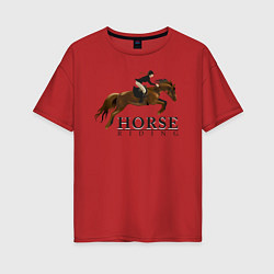 Женская футболка оверсайз HORSE RIDING