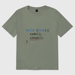 Футболка оверсайз женская Code - sleep, цвет: авокадо