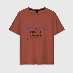 Женская футболка оверсайз Code - sleep
