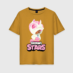 Женская футболка оверсайз Leon Unicorn Brawl Stars