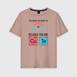 Футболка оверсайз женская Copper and Tellurium, цвет: пыльно-розовый