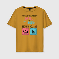 Женская футболка оверсайз Copper and Tellurium