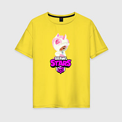 Футболка оверсайз женская BRAWL STARS:ЛЕОН, цвет: желтый