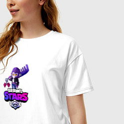 Футболка оверсайз женская BRAWL STARS:МОРТИС, цвет: белый — фото 2