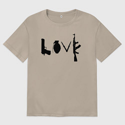 Женская футболка оверсайз Banksy LOVE