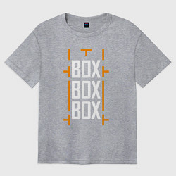 Футболка оверсайз женская Box box box, цвет: меланж