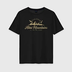 Женская футболка оверсайз Алтай Gold Classic