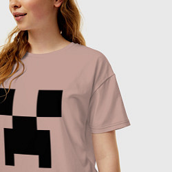 Футболка оверсайз женская Minecraft, цвет: пыльно-розовый — фото 2