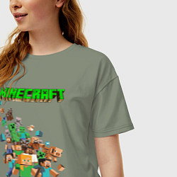 Футболка оверсайз женская Minecraft, цвет: авокадо — фото 2