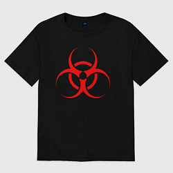 Футболка оверсайз женская BIOHAZARD, цвет: черный