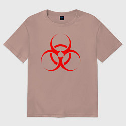 Женская футболка оверсайз BIOHAZARD