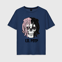Футболка оверсайз женская Lil Peep, цвет: тёмно-синий