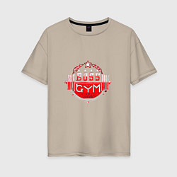 Футболка оверсайз женская Boss of GYM Color, цвет: миндальный