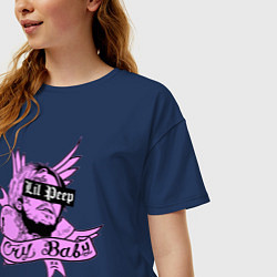 Футболка оверсайз женская LIL PEEP, цвет: тёмно-синий — фото 2