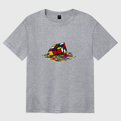 Женская футболка оверсайз Кубик Рубика