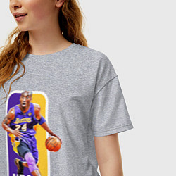 Футболка оверсайз женская NBA Kobe Bryant, цвет: меланж — фото 2