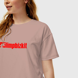 Футболка оверсайз женская LIMP BIZKIT, цвет: пыльно-розовый — фото 2