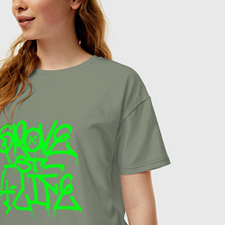 Футболка оверсайз женская GROVE STREET 4 LIFE, цвет: авокадо — фото 2