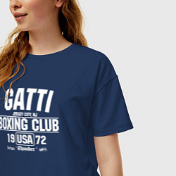 Футболка оверсайз женская Gatti Boxing Club, цвет: тёмно-синий — фото 2