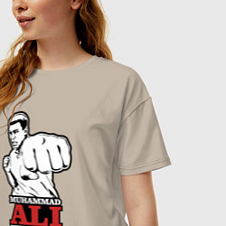 Футболка оверсайз женская Muhammad Ali, цвет: миндальный — фото 2