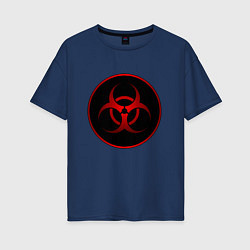 Женская футболка оверсайз Biohazard