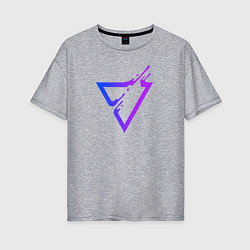 Женская футболка оверсайз Liquid Triangle
