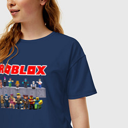 Футболка оверсайз женская ROBLOX, цвет: тёмно-синий — фото 2
