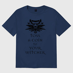 Женская футболка оверсайз Toss a coin to your witcher