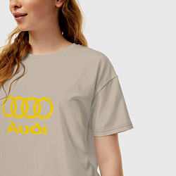 Футболка оверсайз женская Audi GOLD, цвет: миндальный — фото 2