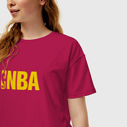 Футболка оверсайз женская NBA GOLD, цвет: маджента — фото 2