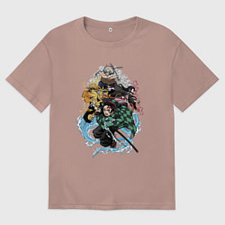 Женская футболка оверсайз KIMETSU NO YAIBA