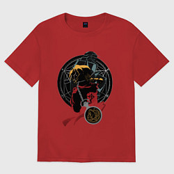 Женская футболка оверсайз Стальной алхимик