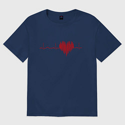 Женская футболка оверсайз Сердцебиение