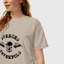 Футболка оверсайз женская Avenged Sevenfold, цвет: миндальный — фото 2
