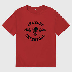 Футболка оверсайз женская Avenged Sevenfold, цвет: красный