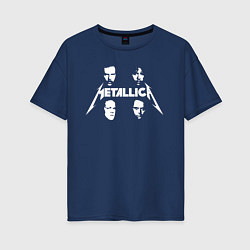 Футболка оверсайз женская Metallica, цвет: тёмно-синий