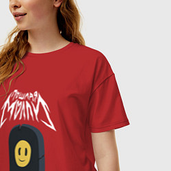 Футболка оверсайз женская ПОШЛАЯ МОЛЛИ, цвет: красный — фото 2