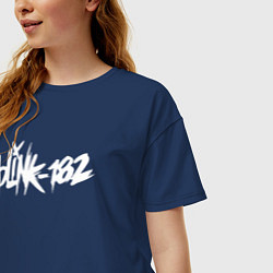 Футболка оверсайз женская Blink 182, цвет: тёмно-синий — фото 2
