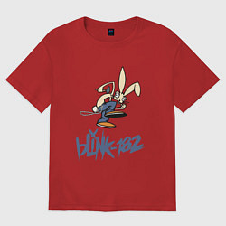 Футболка оверсайз женская BLINK-182, цвет: красный