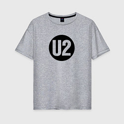 Футболка оверсайз женская U2, цвет: меланж